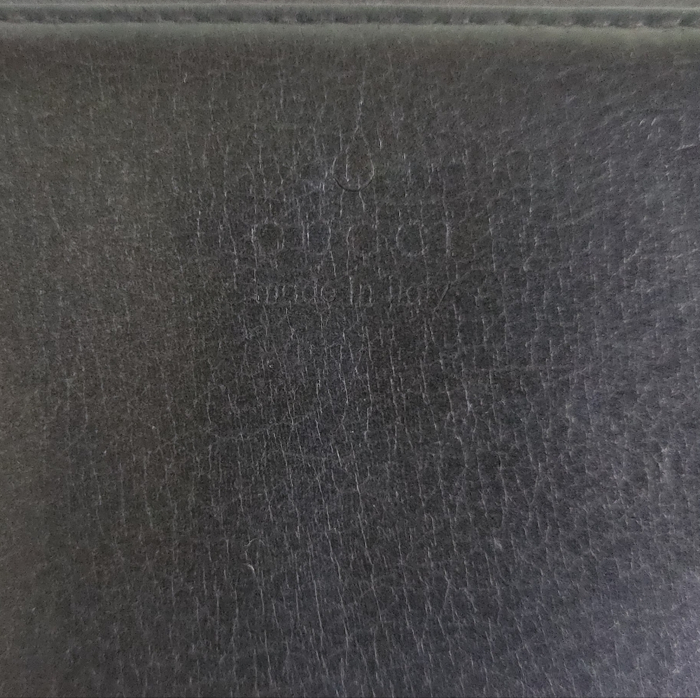 GUCCI Bamboo Tassel Leather Zip Round Wallet Blue Metallic - Picture 13 of 15